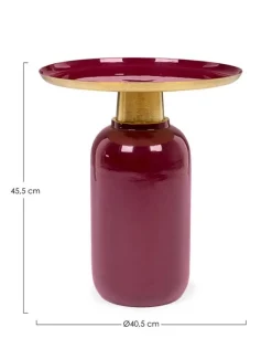 TAVOLINO IN METALLO BURGUNDY D40.5 - NALIMA