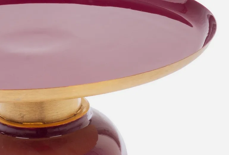 TAVOLINO IN METALLO BURGUNDY D40.5 - NALIMA