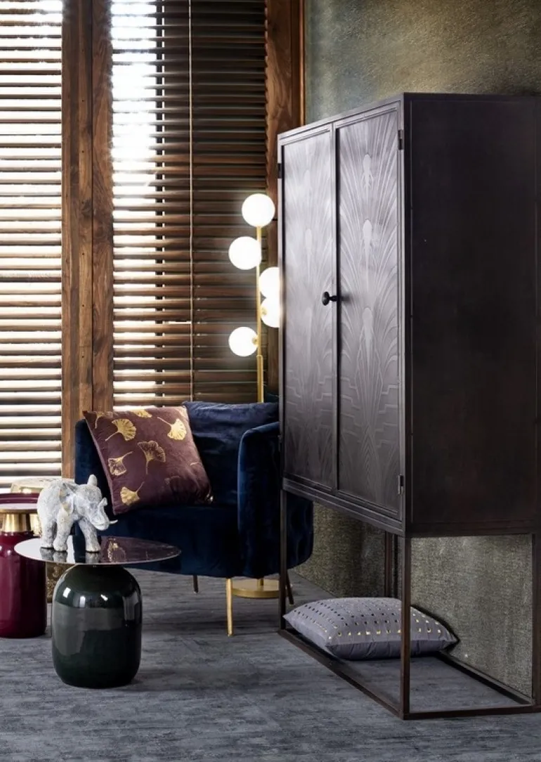 TAVOLINO IN METALLO BURGUNDY D40.5 - NALIMA