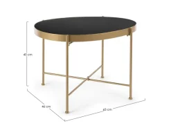 TAVOLINO IN METALLO COLOR ORO - RASHIDA