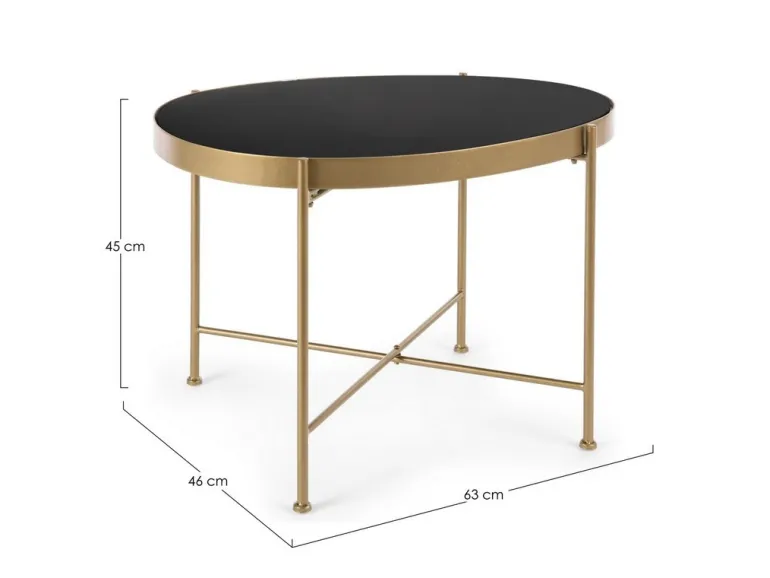 TAVOLINO IN METALLO COLOR ORO - RASHIDA