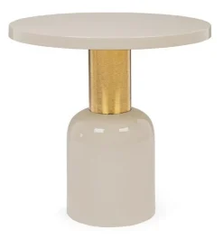 TAVOLINO IN METALLO CREMA D50.5 - NALIMA