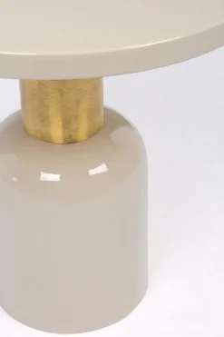 TAVOLINO IN METALLO CREMA D50.5 - NALIMA