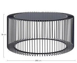 TAVOLINO IN METALLO D80 - KIERAN