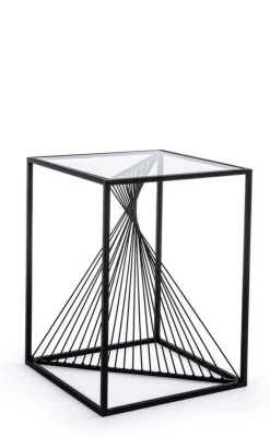 TAVOLINO IN METALLO 40X40 - ESPIRAL