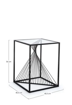 TAVOLINO IN METALLO 40X40 - ESPIRAL