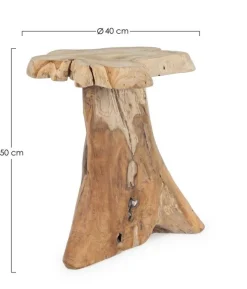 TAVOLINO IN TEAK 40X40 - KAVIR