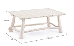 TAVOLINO IN TEAK 90X60 - SAHEL