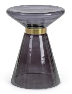 TAVOLINO IN VETRO GRIGIO FUM - AZMIN