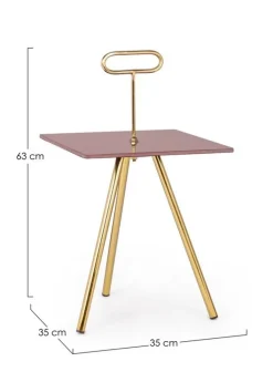 TAVOLINO IN VETRO 35X35 - INESH