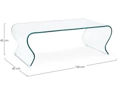 TAVOLINO IN VETRO 120X60 - IRIDE