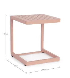 TAVOLINO KONNOR 40X40 ROSE