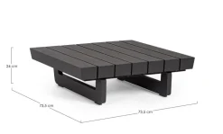 TAVOLINO MODULARE IN ALLUMINIO ANTRACITE WG21 - INFINITY