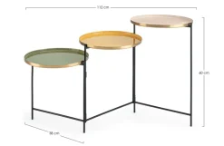 TAVOLINO PIEGHEVOLE IN ACCIAIO - AMRITA