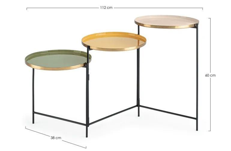 TAVOLINO PIEGHEVOLE IN ACCIAIO - AMRITA