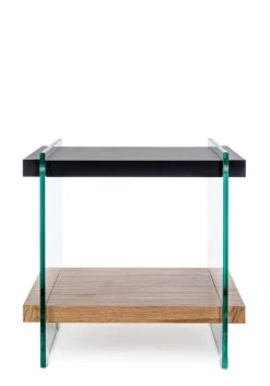 TAVOLINO 50X50 NERO - LINE WOOD