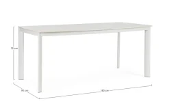 TAVOLO ALCORA 180X90 BIANCO
