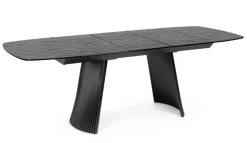 TAVOLO ALL OLIVER VETRO 180-220X90