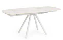 TAVOLO ALL.RAITA 119/178X89.4 BIANCO/BIA