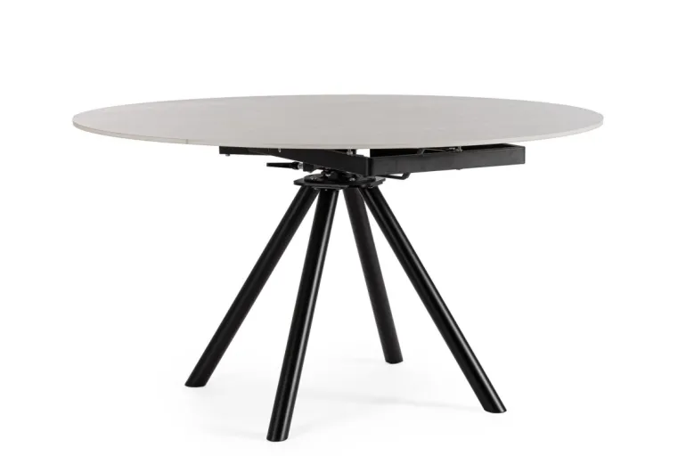 TAVOLO ALL.RAUNI D87/135 NERO/GRIG.CHIAR