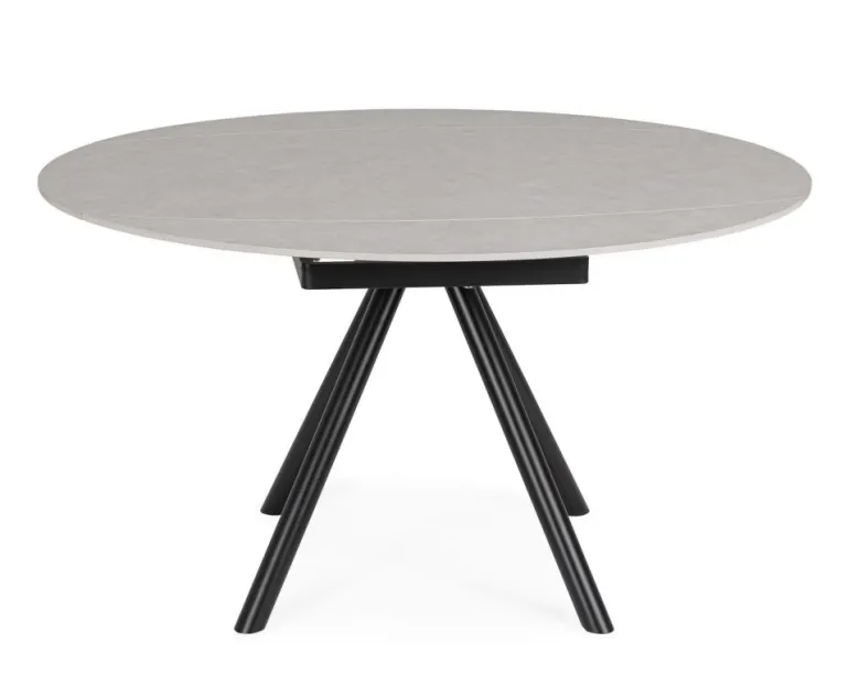 TAVOLO ALL.RAUNI D87/135 NERO/GRIG.CHIAR