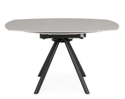 TAVOLO ALL.RAUNI D87/135 NERO/GRIG.CHIAR