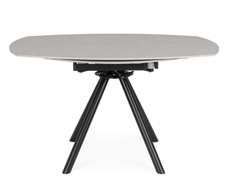 TAVOLO ALL.RAUNI D87/135 NERO/GRIG.CHIAR