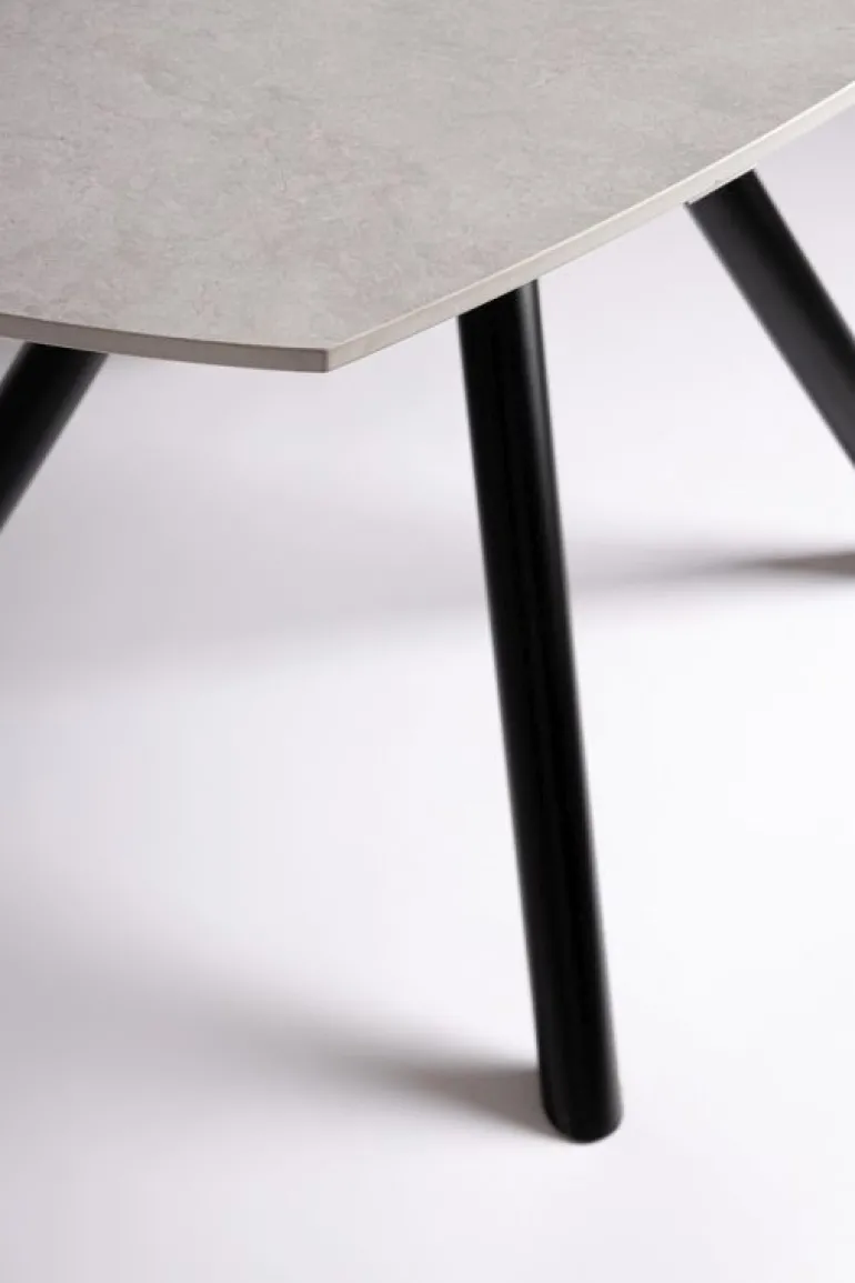 TAVOLO ALL.RAUNI D87/135 NERO/GRIG.CHIAR