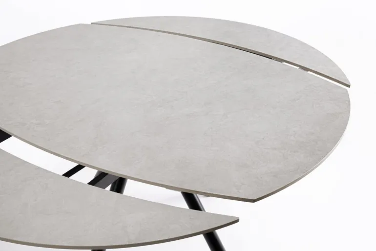 TAVOLO ALL.RAUNI D87/135 NERO/GRIG.CHIAR