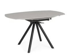 TAVOLO ALL.RAUNI D87/135 NERO/GRIG.CHIAR