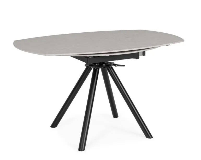 TAVOLO ALL.RAUNI D87/135 NERO/GRIG.CHIAR