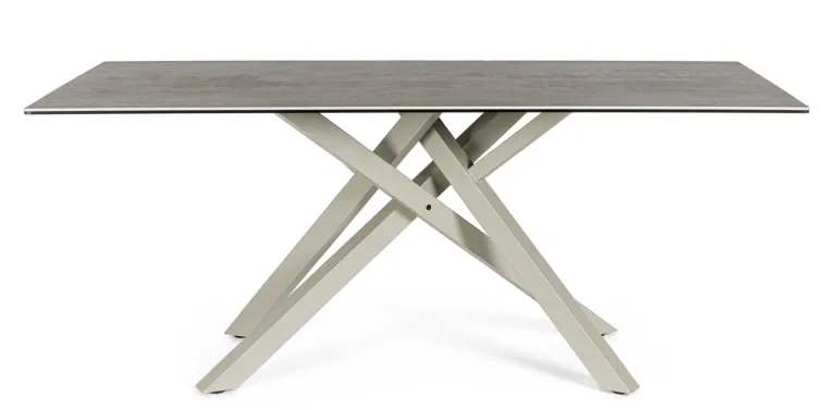 TAVOLO CON PIANO IN CERAMICA TORTORA - SEAN