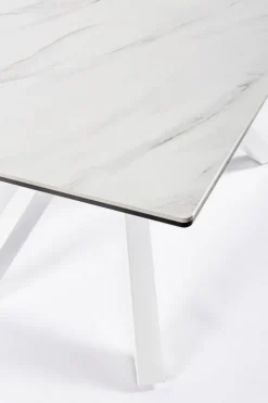 TAVOLO CON PIANO IN CERAMICA BIANCO - SEAN