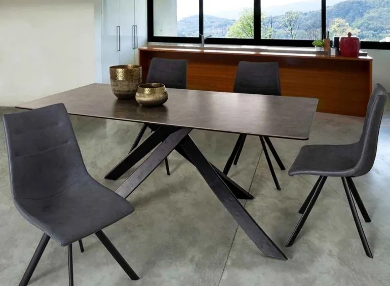 TAVOLO CON PIANO IN CERAMICA - MESSIER