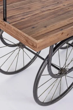 TAVOLO ESPOSITORE IN LEGNO CON RUOTE