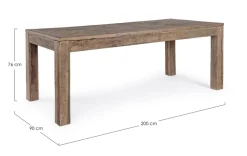 TAVOLO FISSO IN LEGNO 200x90 - KAILY