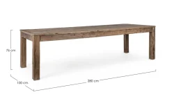 TAVOLO FISSO IN LEGNO 280X100 - KAILY