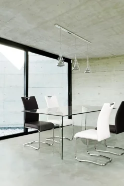 TAVOLO FISSO IN VETRO - IRIDE