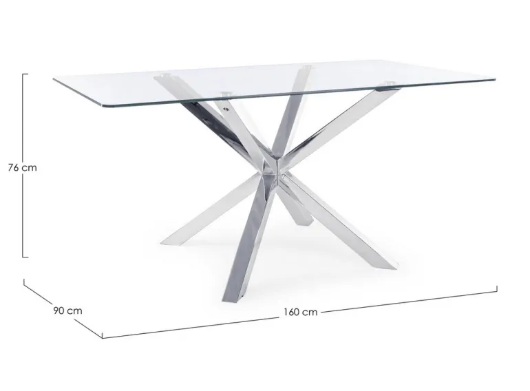 TAVOLO FISSO IN VETRO - MAY