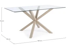 TAVOLO FISSO IN VETRO - MAY