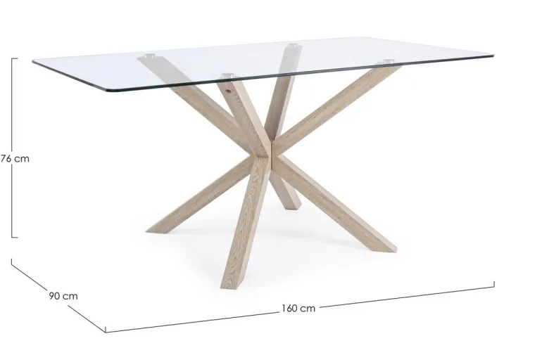 TAVOLO FISSO IN VETRO - MAY