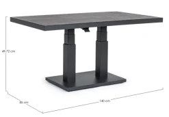 TAVOLO IN ALLUMINIO ANTRACITE JX55 - TRUMAN