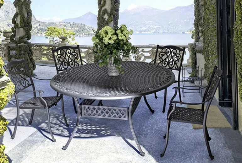 TAVOLO IN ALLUMINIO ANTRACITE - IVREA