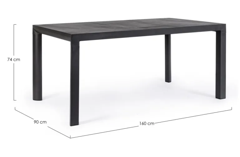 TAVOLO IN ALLUMINIO ANTRACITE JX55 - MASON