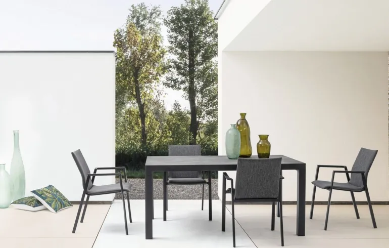 TAVOLO IN ALLUMINIO ANTRACITE JX55 - MASON