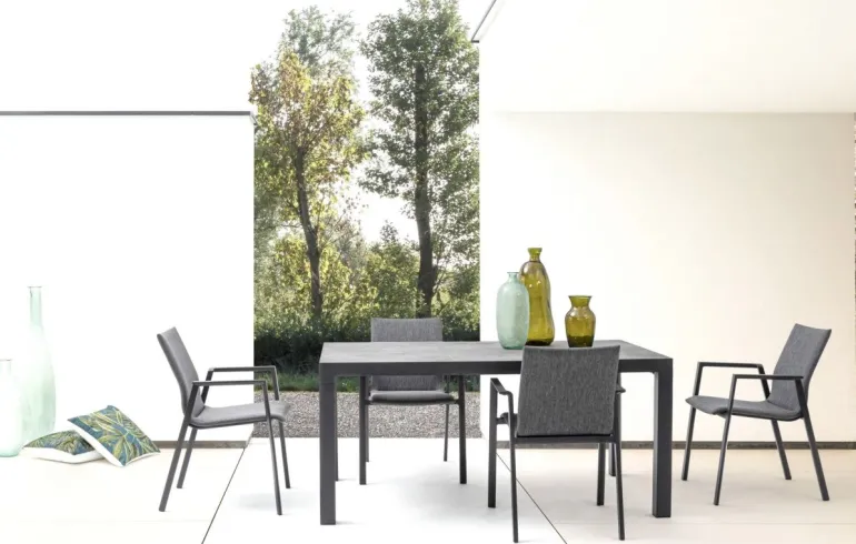 TAVOLO IN ALLUMINIO ANTRACITE JX55 - MASON