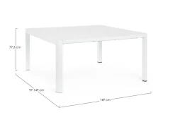 TAVOLO IN ALLUMINIO BIANCO CX21 - KIPLIN