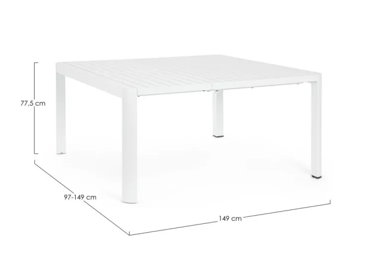 TAVOLO IN ALLUMINIO BIANCO CX21 - KIPLIN