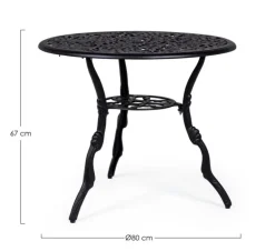 TAVOLO IN ALLUMINIO D80 ANTARCITE - VICTORIA