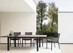 TAVOLO IN ALLUMINIO 220-340X100 ANTRACITE YK13 - BELMAR